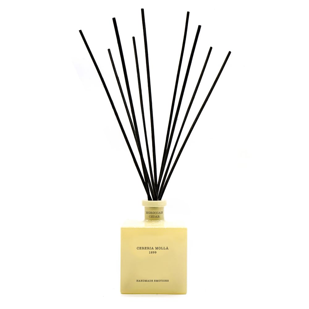 CERERÍA MOLLA 1899 | Mikado Premium XL Moroccan Cedar | Ambientador de Hogar | Difusor de Varillas | Perfume para Hogar | Aroma Natural | 500 ml
