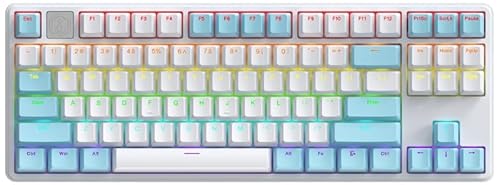 IROK NA87 V4�V���t�g �Q�[�~���O�L�[�{�[�h ���J�j�J���L�[�{�[�h TKL �e���L�[���X 80% �p��z�� �L�� �z�b�g�X���b�v�Ή� RGB ���J�j�J�� �Œ�LED �z�b�g�X���b�v�\ �|�[�����O���[�g1000Hz(WHITE)