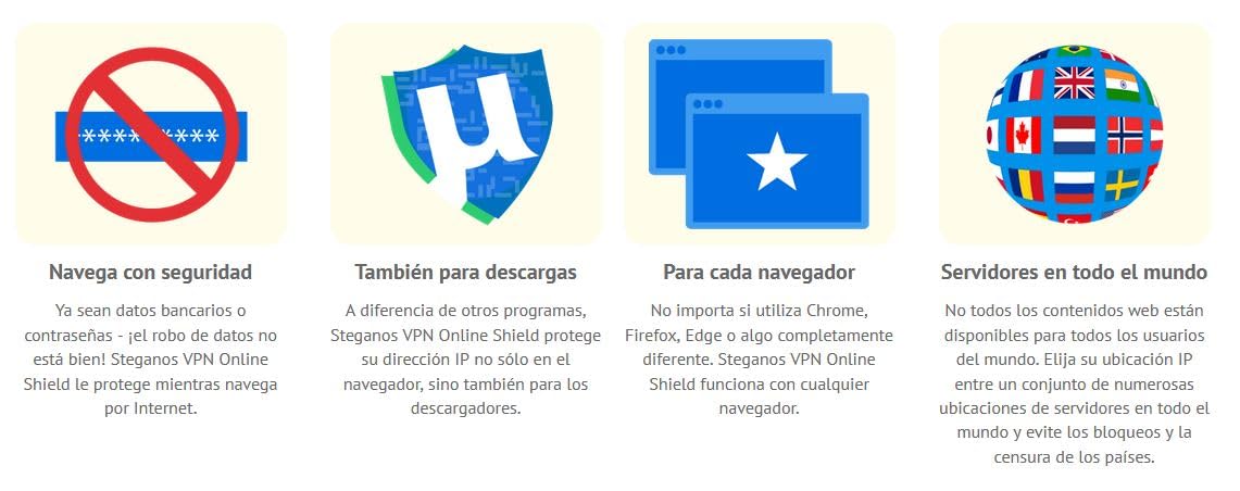 VPN Software | Steganos | VPN | Navegación anónima | Licencia anual para 5 PCs | Windows 11 , 10 | Mac