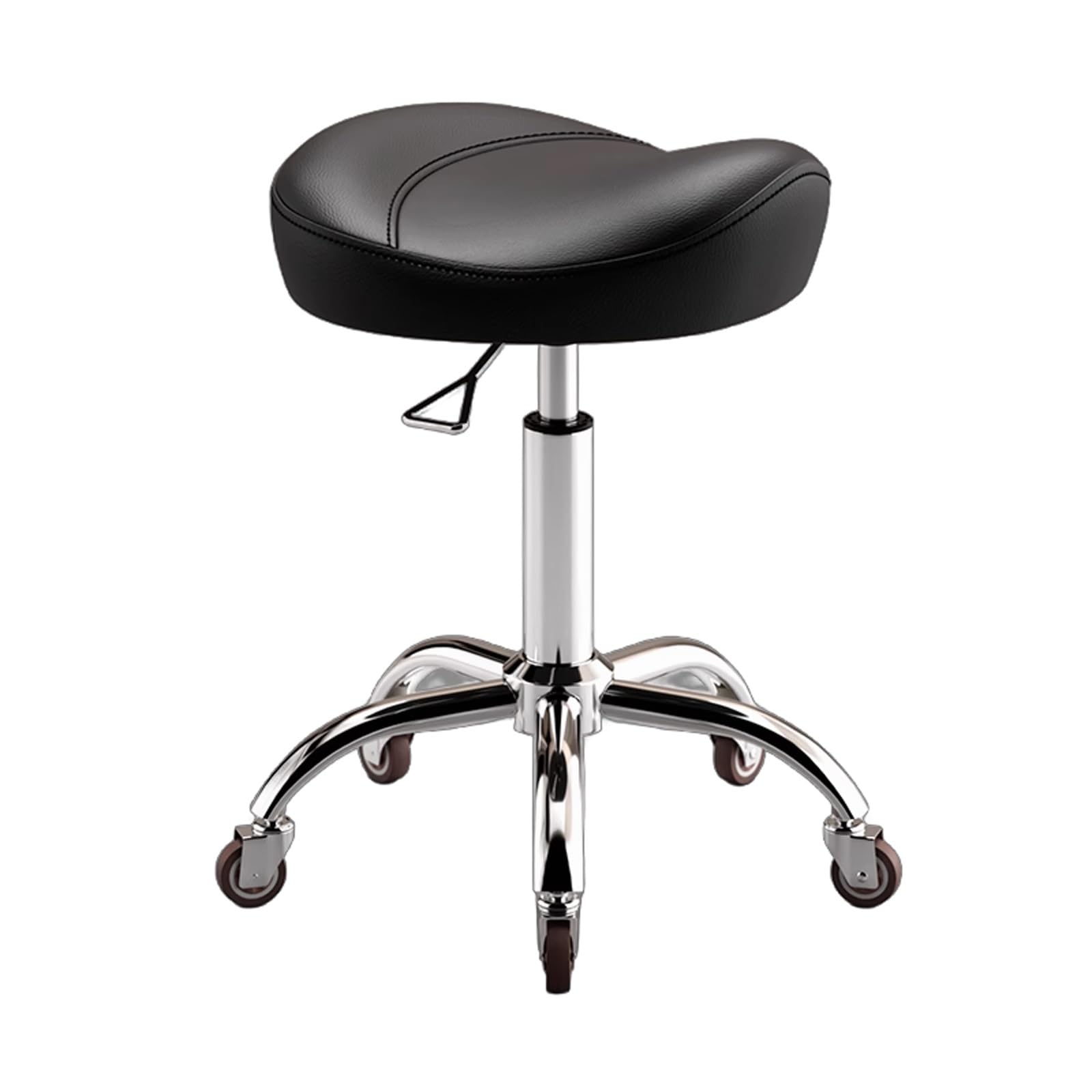 Taburete giratorio con ruedas de altura ajustable para tatuaje, laboratorio, masaje, salón, spa, dibujo, uñas, superficie de piel