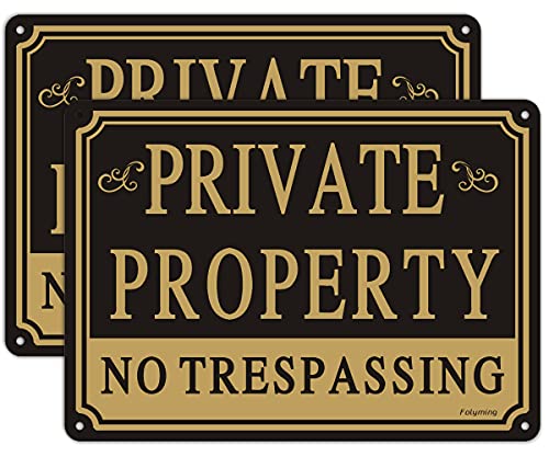 SIGNOGRAFX Private Property No Trespassing Sign,10x7 Inches Indoor Outdoor Use