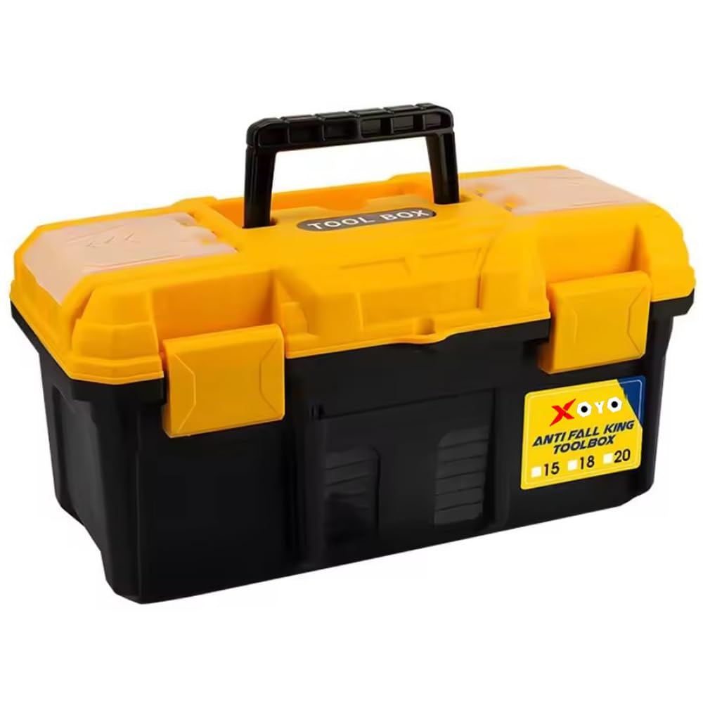 XOYO Tool Box Solid 2 layered | High Durable Plastic Tool Carrier Box with Removable Tray for Easy & Convenient Storage - Size (425x245x205mm) for Multi storage purpose carrier box (B0CZDLTQBM) Amazon Price History, Amazon Price Tracker