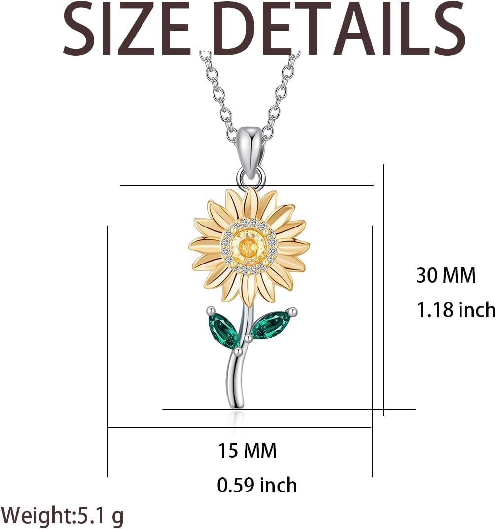 Flower Necklace Tulip/Sunflower/Daisy/Bee Pendant Necklaces Jewelry for Women Mom Gifts - Image 2