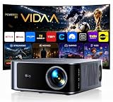 Projector-4K [VIDAA Live TV & 40W Dolby &Real Brightness]-Smart Projector With AI Voice Control & Auto Focus, HDR10, WiFi6, 2-Way Bluetooth5.4, Outdoor Movie Ceiling Projecteur Compatible with Netflix