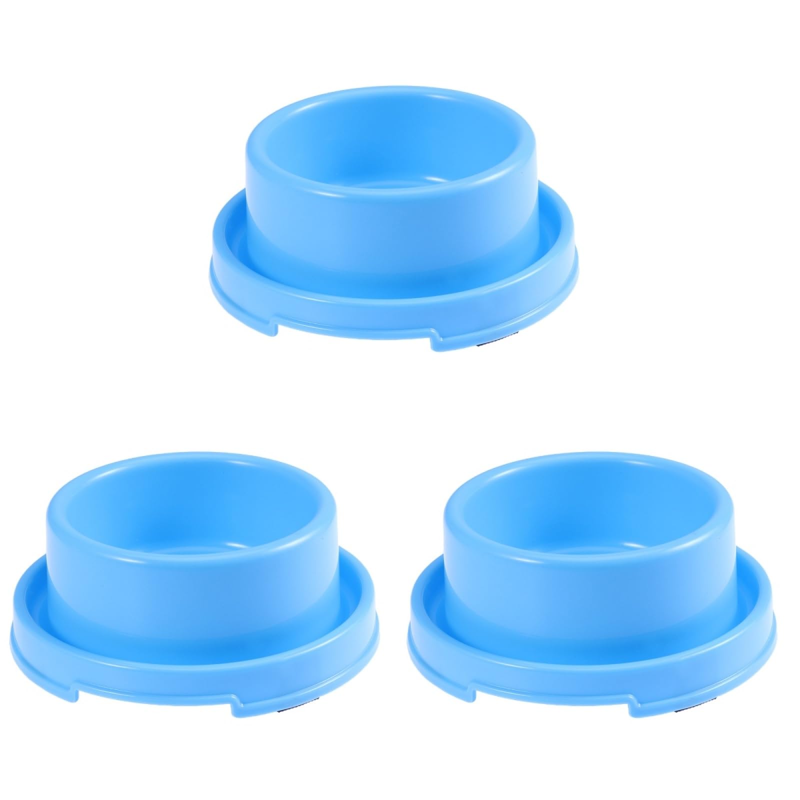 iplusmile Mangiatoia antiformiche – 3 ciotole per cani e gatti con gomma antiscivolo, ciotola per cani e gatti e anti trabocco, 18 x 7 cm