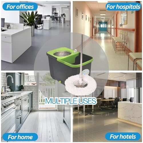 Image of Stainless Steel Professional Mop Plate - Heavy Duty Spin Mop Replacement Base - Commercial & Industrial Use Suitable for Home, Office, Hospitals, Hotels for Floor Cleaning
