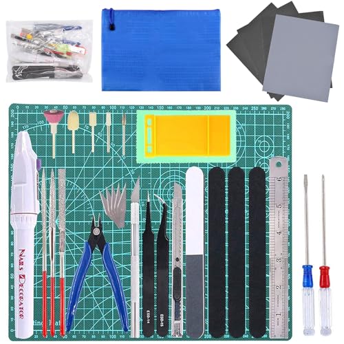 Catálogo para Comprar On-line Herramientas de modelado , tabla con los diez mejores. 45 VOURTM Kit de Herramientas Gundam, 35 Piezas de Herramientas Profesionales para Modelos con 2 Bolsas, Compatible con Model Kit Tools para Principiantes y Aficionados al Ensamblaje...