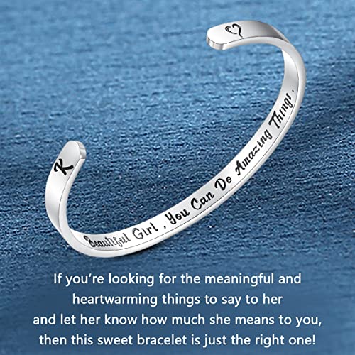 SAM & LORI Stocking Stuffers for Teens Gift Daughter from Mom Dad Christmas Day Presents Teenage Birthday Gifts Ideas Initial Bracelet Her Cute Valentines Day Easter Thanksgiving Xmas New Year by SAM & LORI - Image 3