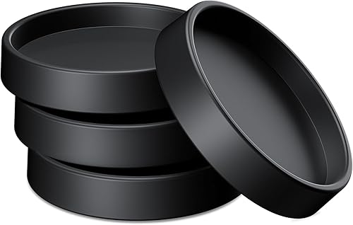 Posavasos para muebles, 4 vasos de muebles de 2.5 pulgadas para suelos de madera dura, almohadillas de goma antideslizantes para muebles, tapones de