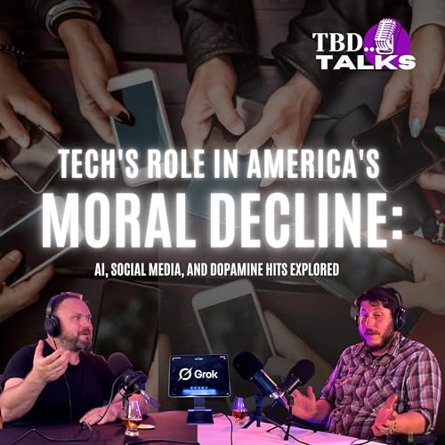 Page de couverture de Tech's Role in America's Moral Decline: AI, Social Media, and Dopamine Hits Explored