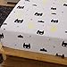 Mengersi Cartoon Sheet Set - Bed Sheets - Extra Soft - Deep Pockets - 1 Fitted Sheet, 1 Flat, 1 Pillow Case - 3 Piece (Twin, Gray)