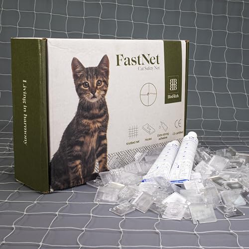 Filet balcon pour chats transparent pour sécuriser la terrasse en appartement