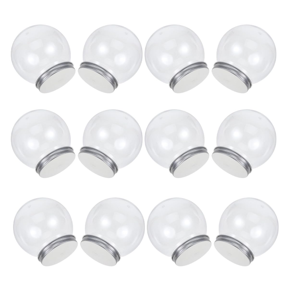 Bola de nieve transparente de plastico PET rellenable de 600ml YARNOW para manualidades DIY
