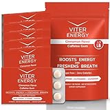 Viter Energy Caffeinated Gum - 60mg Caffeine, B Vitamins, Guarana, Sugar Free Vegan Chewing Gum....