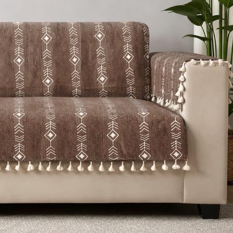 Image of STITCHNEST 'Artisoul Series' Sofa Cover 1 Seater with 2 Hand Rest Covers