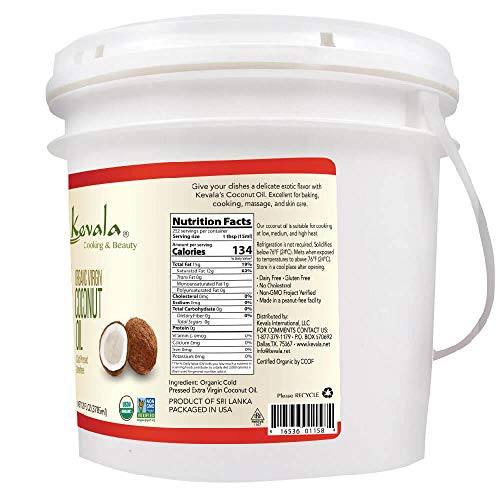 Kevala Organic Coconut Oil , 128 Fl Oz #TOP1