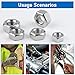 Vmuter Hex Nuts, 18 Pack M12 304 (A2-70) Stainless Steel Hardware Nuts,Standard Inch Coarse Thread Nuts