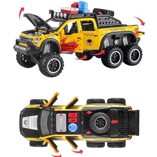 Image of Magicwand 1:28 Scale Die-Cast Raptor Smoke with Accesories【Large】【Box Packing】 with 6 Openable Doors,Pull Back Action,Lights,Music 【Random Color】【Pack of 1】