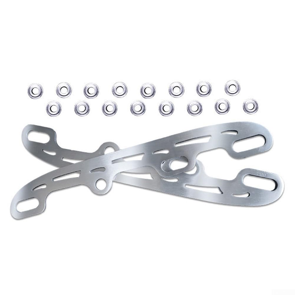 Zoegneer 2 lame per pattinaggio su ghiaccio, pattini da ghiaccio, in acciaio, accessori per pattini da ghiaccio (grande argento)