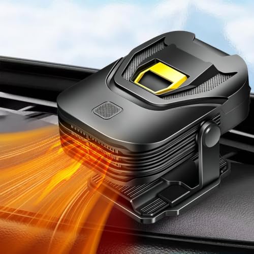 Car Heater,Upgraded 12V Portable Car Heater & Defroster,2-in-1 Fast Heating & Cooling Fan with 360° Swivel Base,Plug-in Auto Car Heaters for Vehicle,SUVs,Trucks & RVs