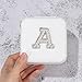 Parima Women's L Initial Mini Jewelry Case | Personalized Travel Case | Birthday Gift - White