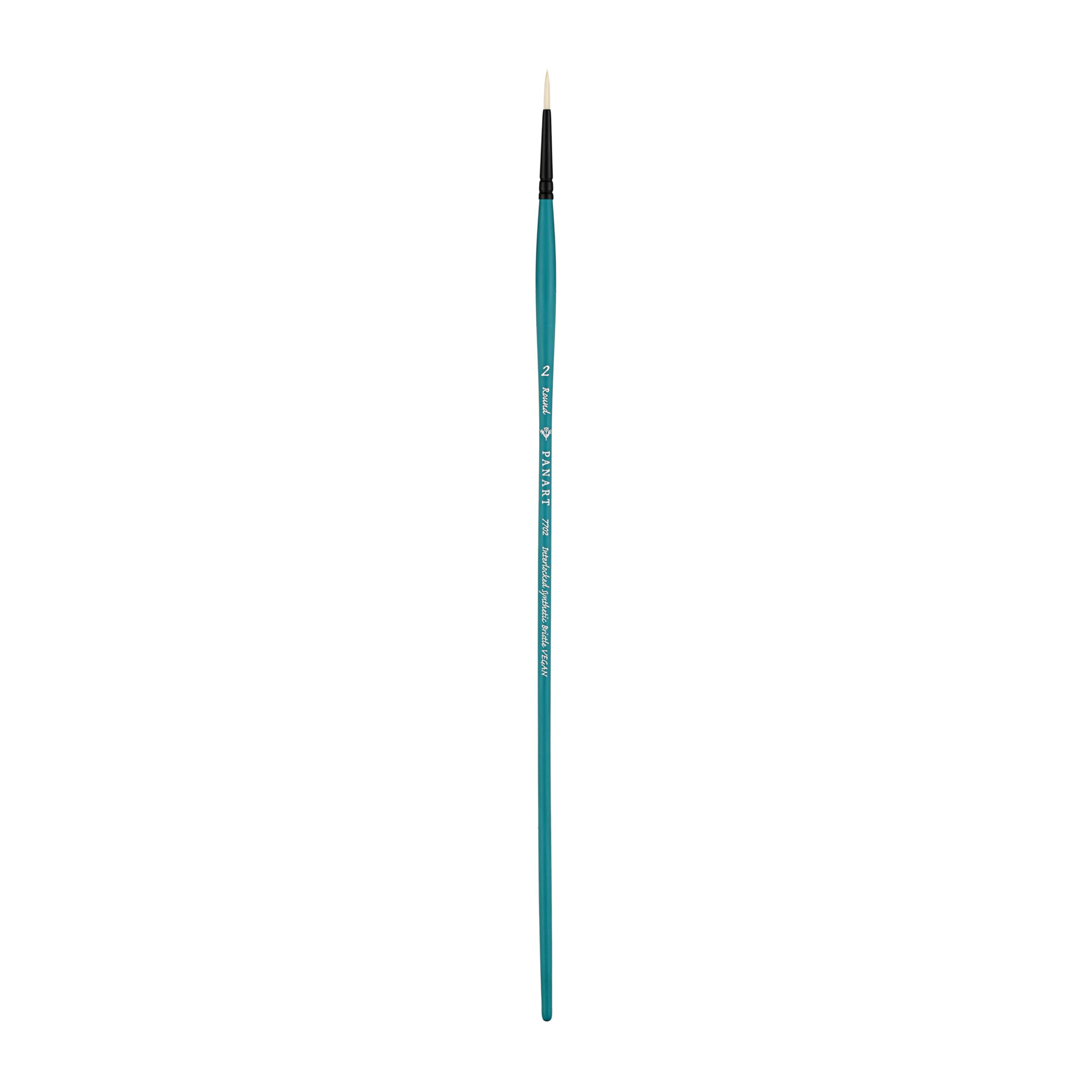 Pan Art Bristle Round Brush No. 02 - Oil Paint Detail & Wash - 1 Unit