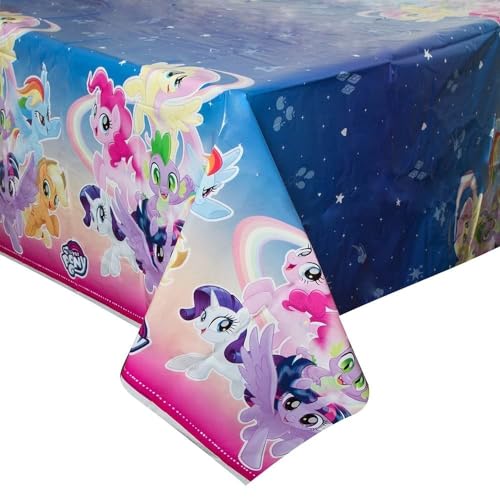 My Little Pony Rectangular Plastic Table Cover - 54' x 84', 1 Pc