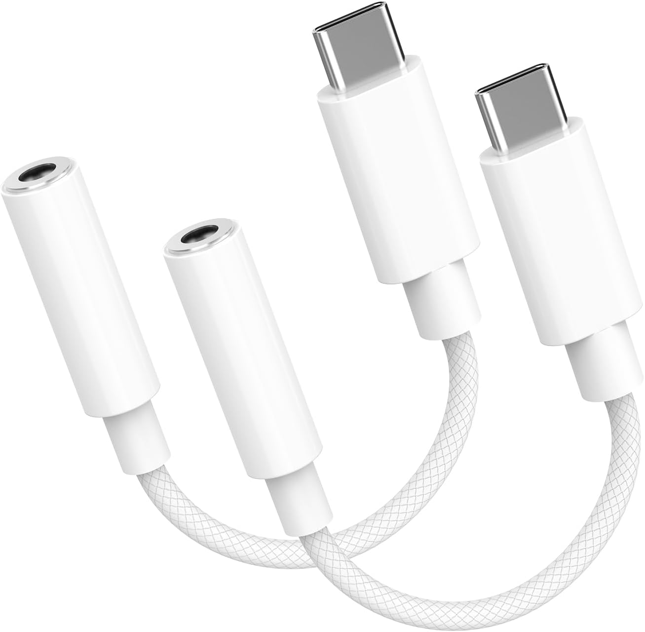 IPhone 16/15 Kopfhörer Adapter [MFi] - USB C Auf 3,5mm Klinke, 2 Stück