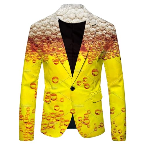 Vestes de costume quotidiennes imprimé bière pour un look de fête instantané