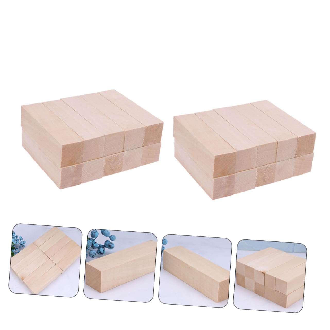 SEWACC 15 Piezas Talla De Madera Para Manualidades Tablón De Madera Para Bricolaje Para Proyectos De Diy y Decoración Natural