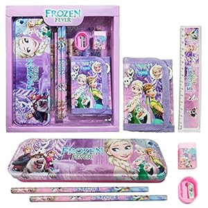 Party Propz Frozen Stationary Kit for Girls- Stationary Items for Girls | Frozen Pencil Box for Girl,Eraser,Sharpener | Return Gift for Girls |Frozen School Kit for Girls | Stationary Set Return Gifts