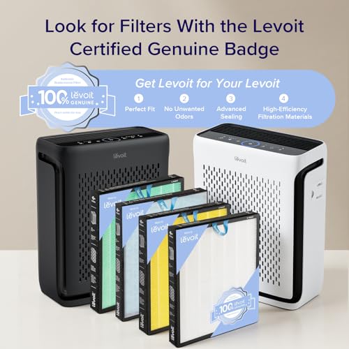 Image of LEVOIT Air Purifier for Home Pets Bedroom Up to 1073Ft Washable Pre-Filter | Quiet HEPA Sleep Mode for Pets, Allergens, Dust, Pollen, Smoke, Smart Air Quality Monitor, AHAM VERIFIDE, Vital 100S-P, Black