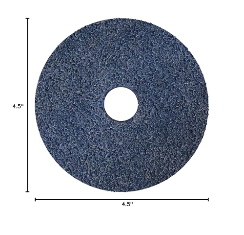 Image of Weiler 59733 Tiger Zirconia Alumina Resin Fiber Sanding & Grinding Disc, 4-1 /2 inch Diameter, 50 Grit, 7 /8 inch Arbor Hole (Pack of 25)