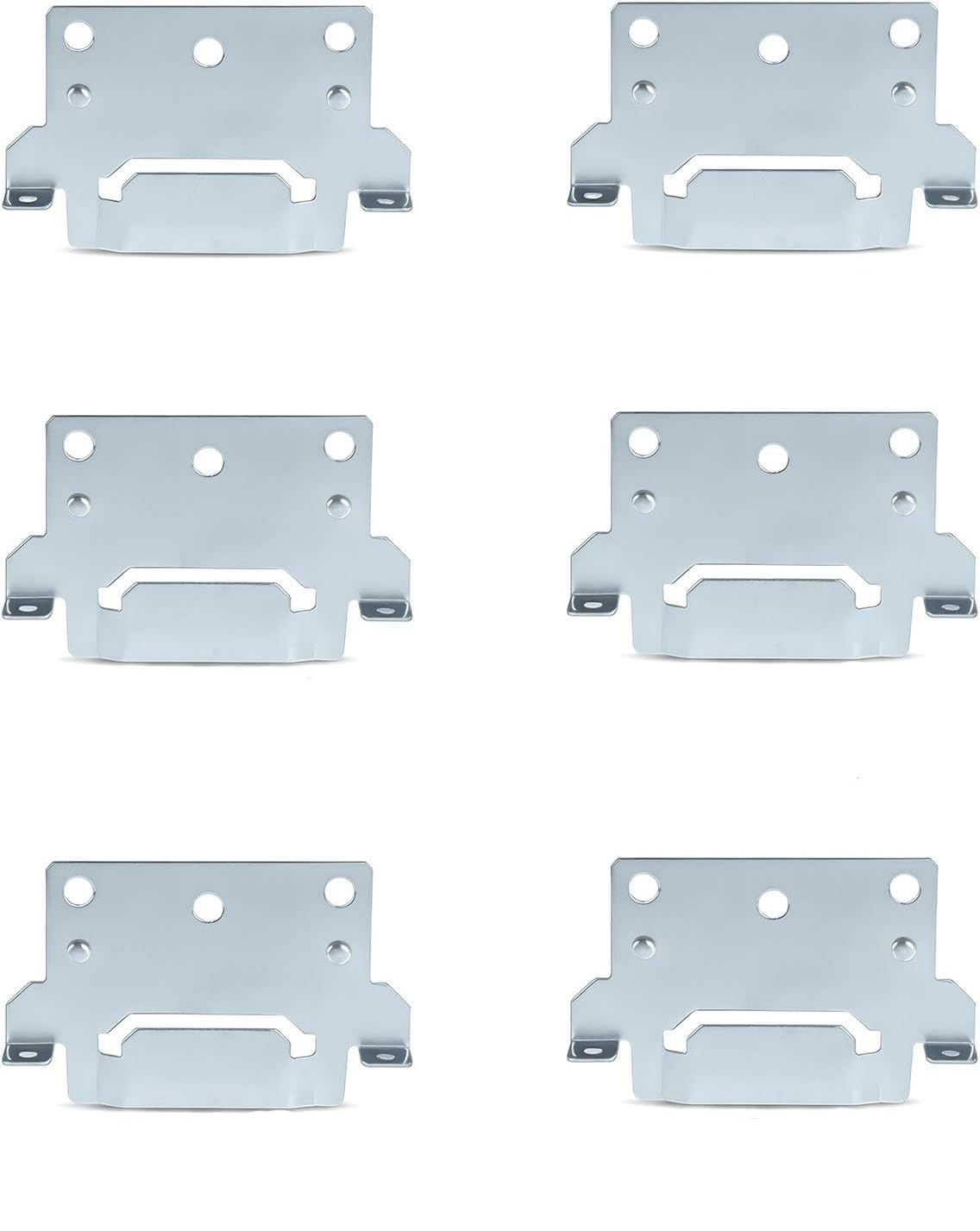 6pcs Bed Brackets Mounting Plate Accessories, Heavy Duty Aluminum Alloy Replacement Part for Campervan Bed Conversions, Rust Proof Silver