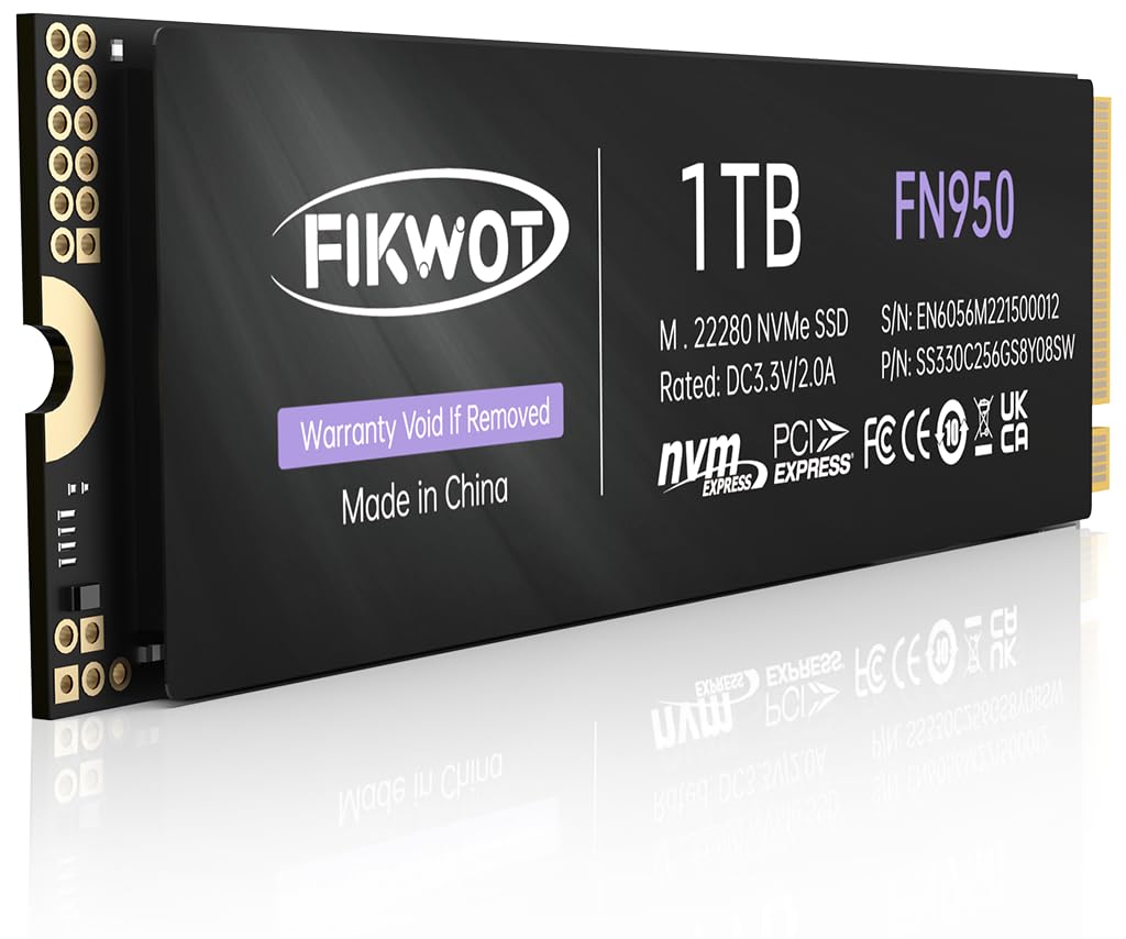 Amazon.com: Fikwot FN950 1TB NVMe SSD PCIe Gen4x4 M.2 2280,Read Up