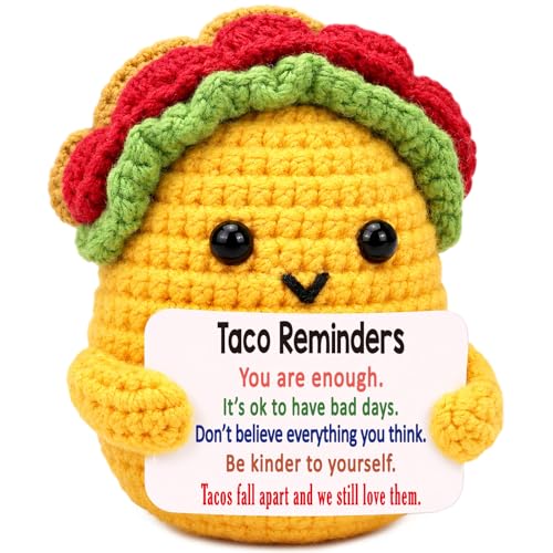 Mini Positive Crochet Taco Encouragement Gifts Teacher Appreciation Gifts