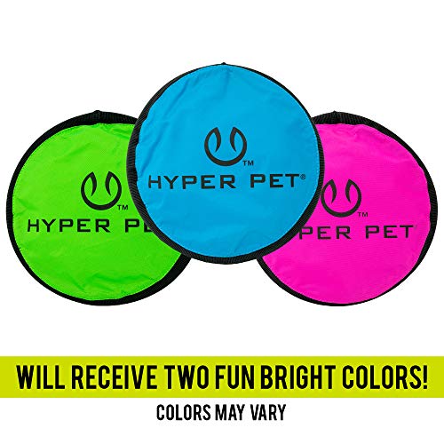 Hyper Pet Flippy Flopper Dog Frisbee Interactive Dog Toys [Flying Disc Dog Fetch Toy - Floats in Water & Safe on Teeth] (Pack of 2, Colors Will Vary) - Thumbnail 2