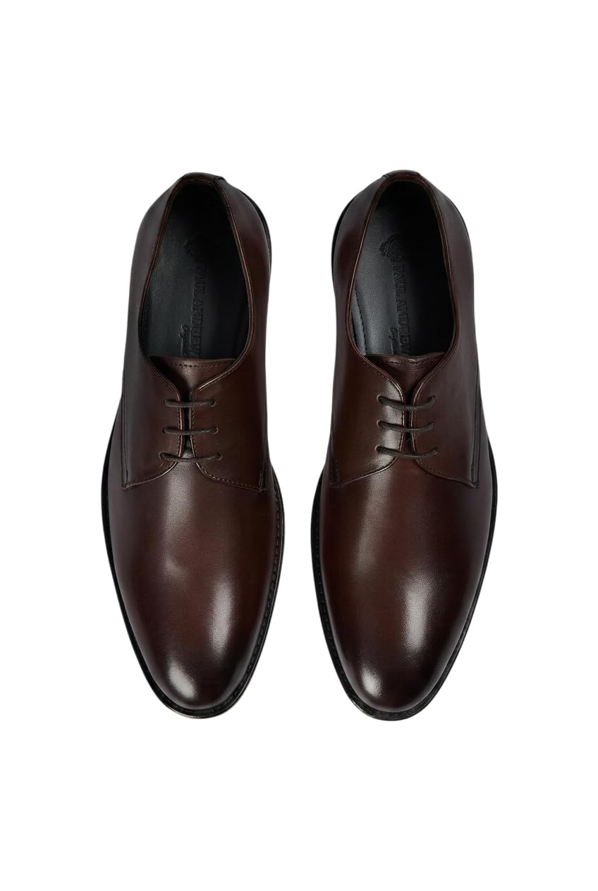 SIRRI Eleganckie męskie buty Derby z prawdziwej skóry – idealne na wesela, do pracy i na imprezy – buty sznurowane