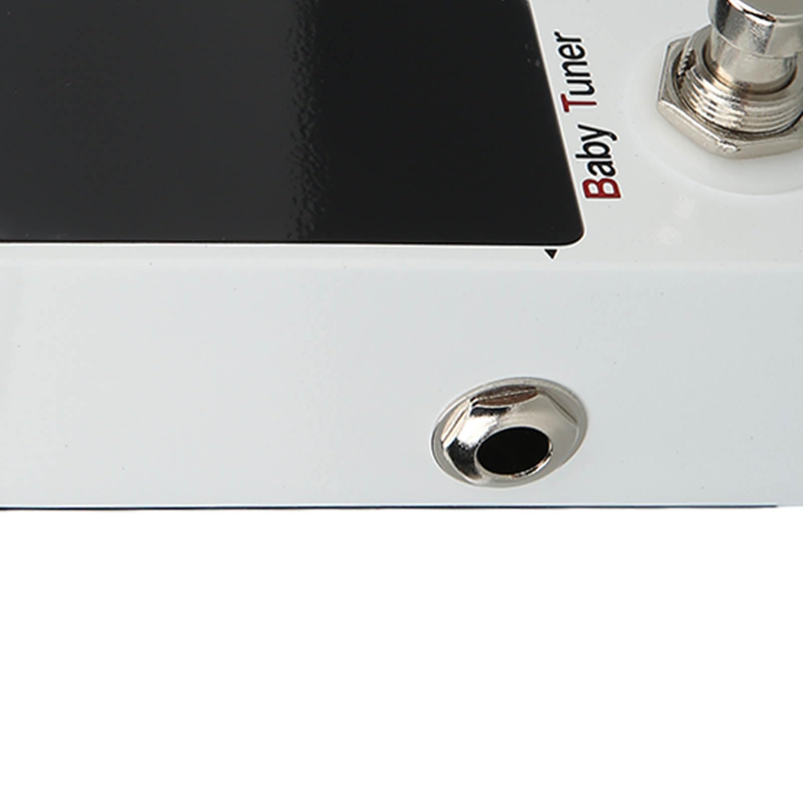 Mini Accordatore a Pedale Effetti di Accordatura Cromatica Compatti per Chitarra Elettrica e Basso 12Hz-4186Hz Metallo Bianco 1 unità