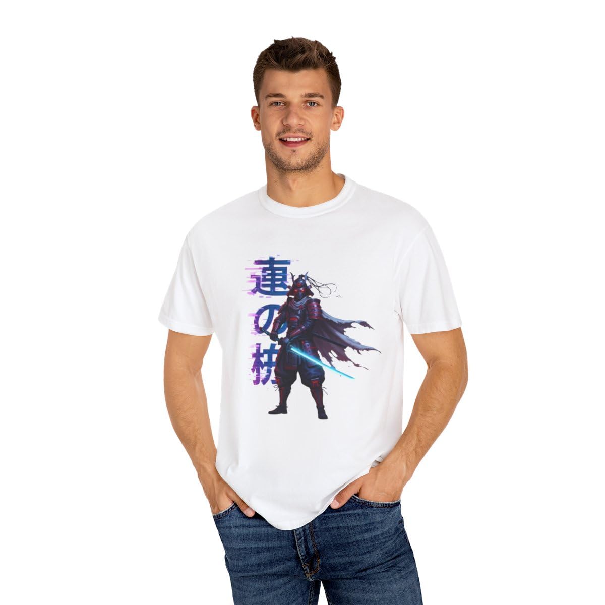 Katana Zero Essential T-Shirt, Japanese Samurai Oni Mask Tee, Graphic Video Game Merch, Unisex Casual Shirt