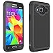 Galaxy J3 V case, Galaxy Sol case, Galaxy J3 Case (2016), CoverON® [HexaGuard Series] Slim Hybrid Hard Phone Cover Case for Samsung Galaxy J3 V / J3 (2016) / Galaxy Sol - Black / Black