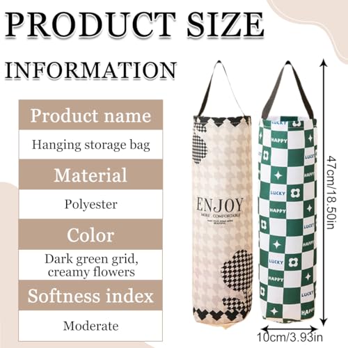 Miniatura 2 de 2 Piezas Organizador Bolsas Plastico, Dispensador Bolsas De Plastico, Soporte Para Bolsa De Plástico, Bolsa De Almacenamiento Colgante De Malla Con Gancho Para El Hogar Y La Cocina