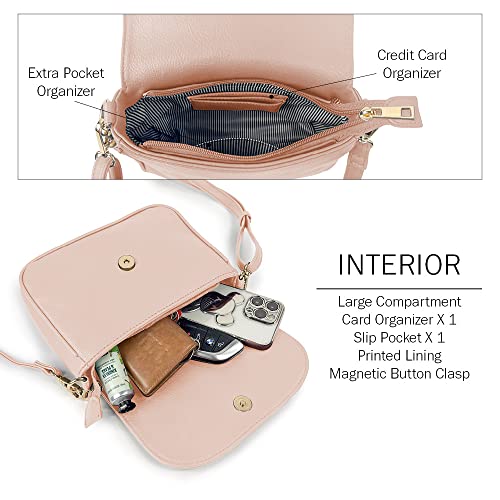 Image of EVVE Small Crossbody Bags for Women Trendy Flap Saddle Purses with Tassel Vegan leather Shoulder bag