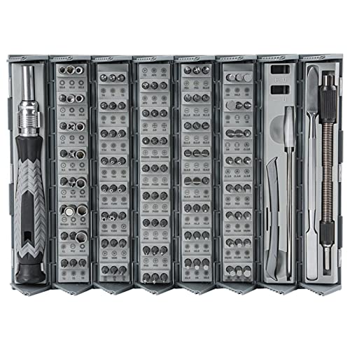 Kit de Jeu de Tournevis,Jeu de 126 Tournevis de précision | pour Ordinateur Portable téléphones Lunettes Console de Jeu télévision congélateur air friteuse Radio Montre Fixation Generic