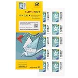 10 Stück 0,85 EUR 85 Cent postfrische Briefmarken + Gutsch. | Frankaturware Markenset (Motiv: Brieftaube) selbstklebend