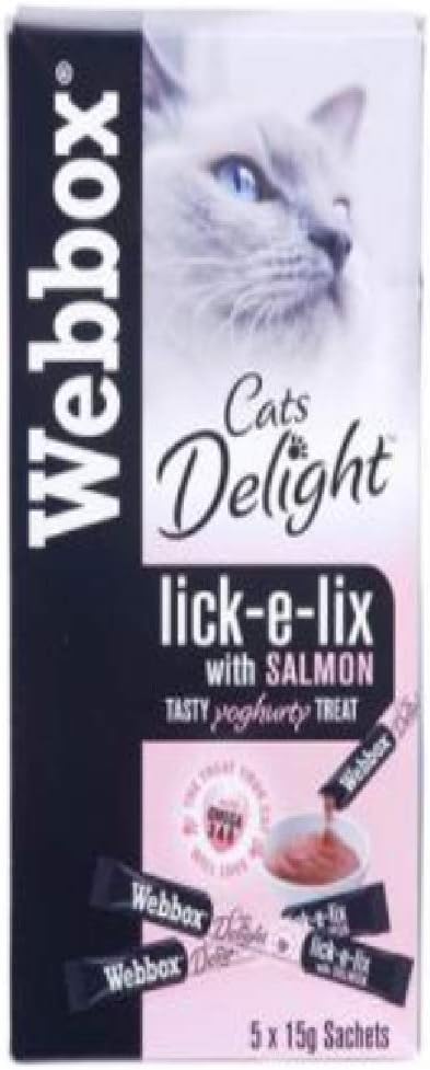 Cats Delight Webbox Lick-e-lix with Salmon - 5 x 15g Sachets (5 Packs)