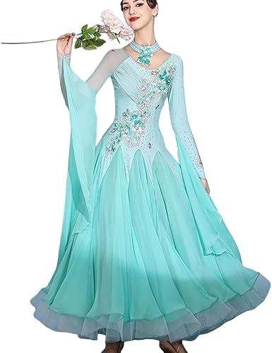 社交ダンスドレス モダン　ミントグリーン Ｍ〜Ｌ 社交ダンスドレス モダン ミントグリーン M〜L 社交ダンスドレス