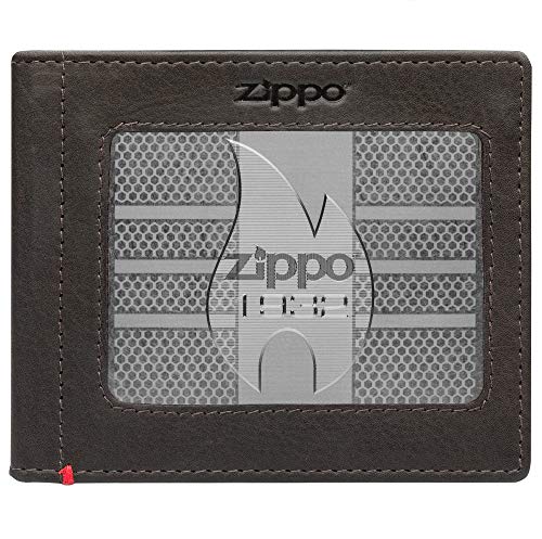 Zippo Mocha ID Window Wallet 1932 Metal Plate Design