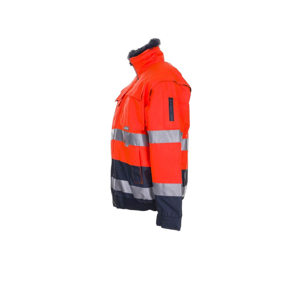 Planam 2046064 Warnschutz-Komfortjacke, Orange/Marine, Größe XXXL