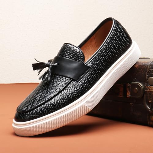 Men's Dress Penny Loafers, Mens Business Formal Leather Loafer Shoes, Casual Stylish Slip on Wedding Shoe for Men2